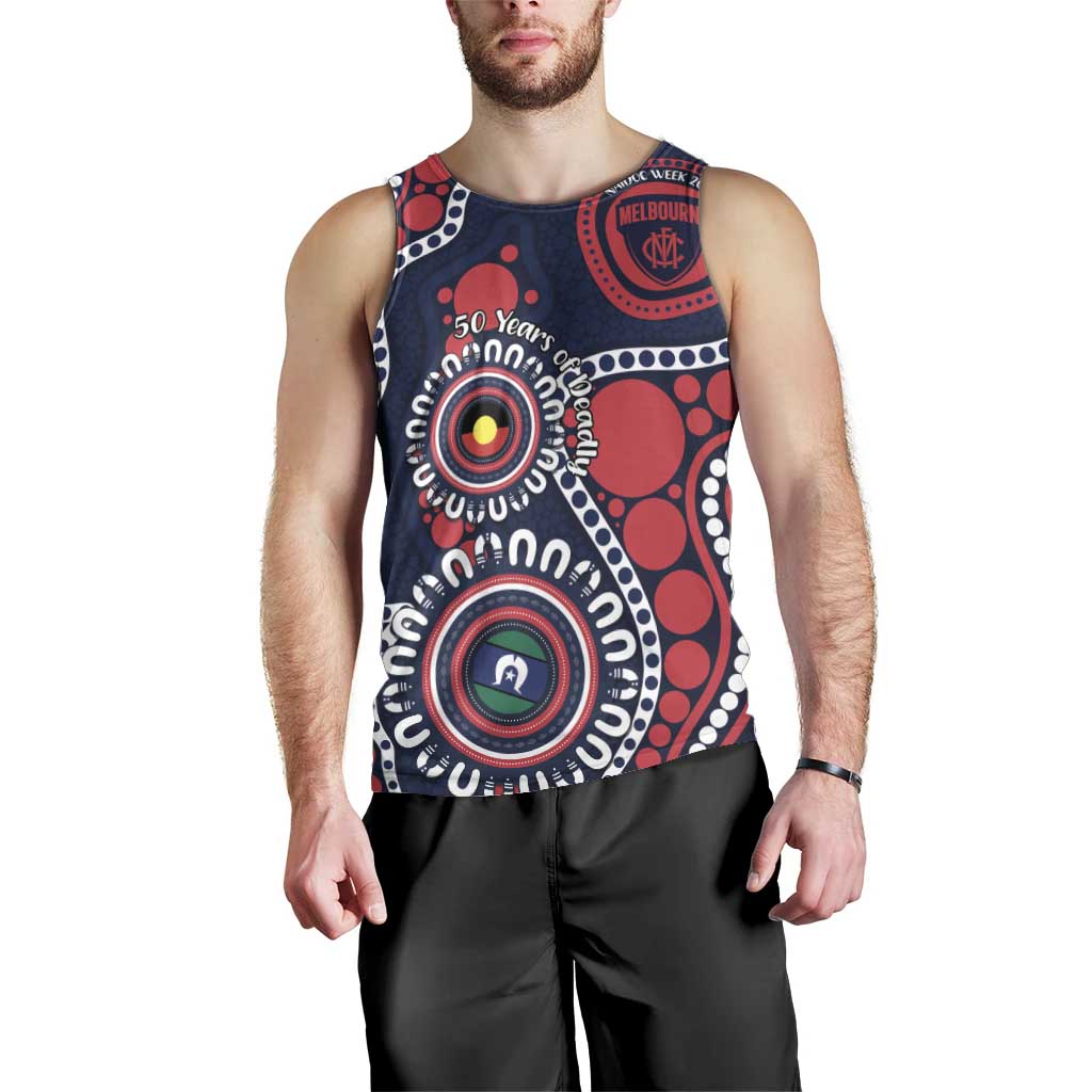 Melbourne NAIDOC Week 2026 Personalised Men Tank Top 50 Years of Deadly Aboriginal Art