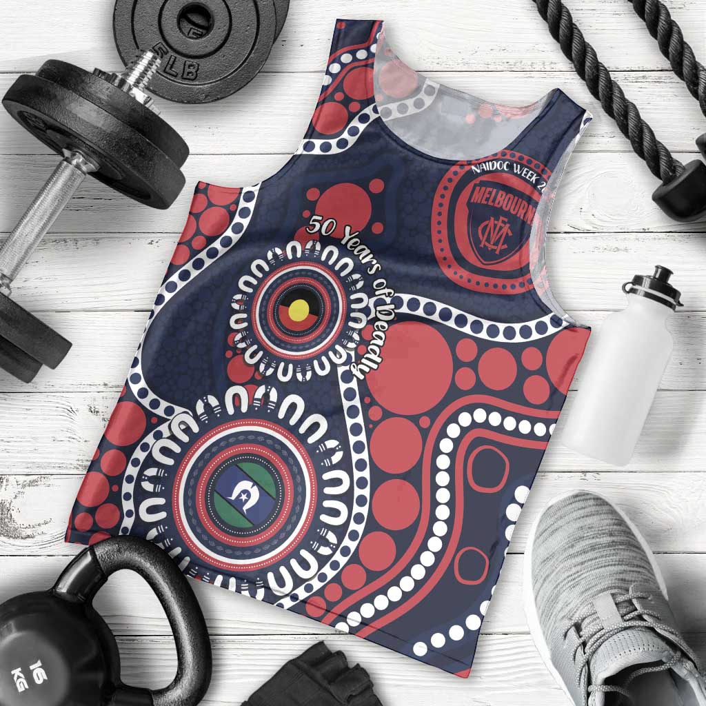 Melbourne NAIDOC Week 2026 Personalised Men Tank Top 50 Years of Deadly Aboriginal Art
