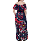 Melbourne NAIDOC Week 2026 Personalised Off Shoulder Maxi Dress 50 Years of Deadly Aboriginal Art