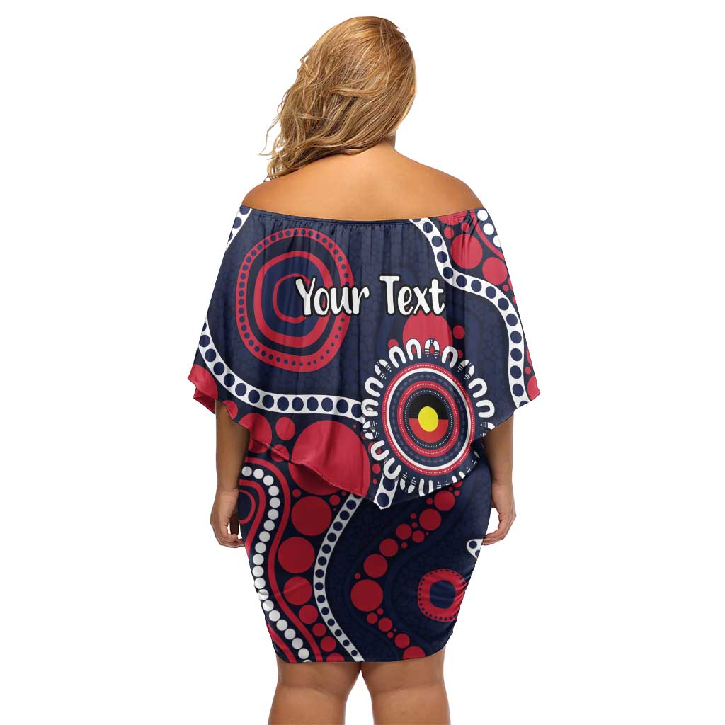 Melbourne NAIDOC Week 2026 Personalised Off Shoulder Short Dress 50 Years of Deadly Aboriginal Art