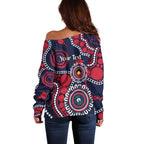 Melbourne NAIDOC Week 2026 Personalised Off Shoulder Sweater 50 Years of Deadly Aboriginal Art