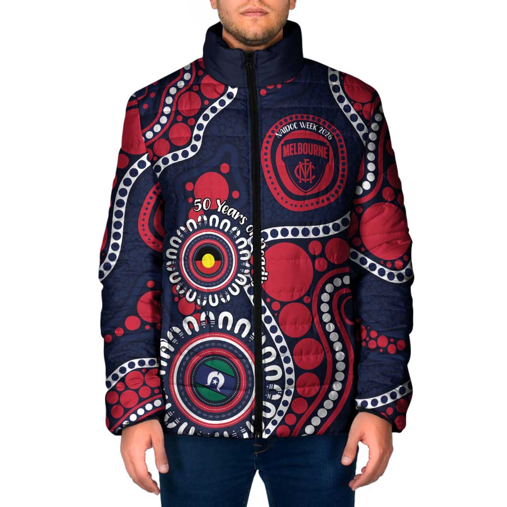 Melbourne NAIDOC Week 2026 Personalised Padded Jacket 50 Years of Deadly Aboriginal Art