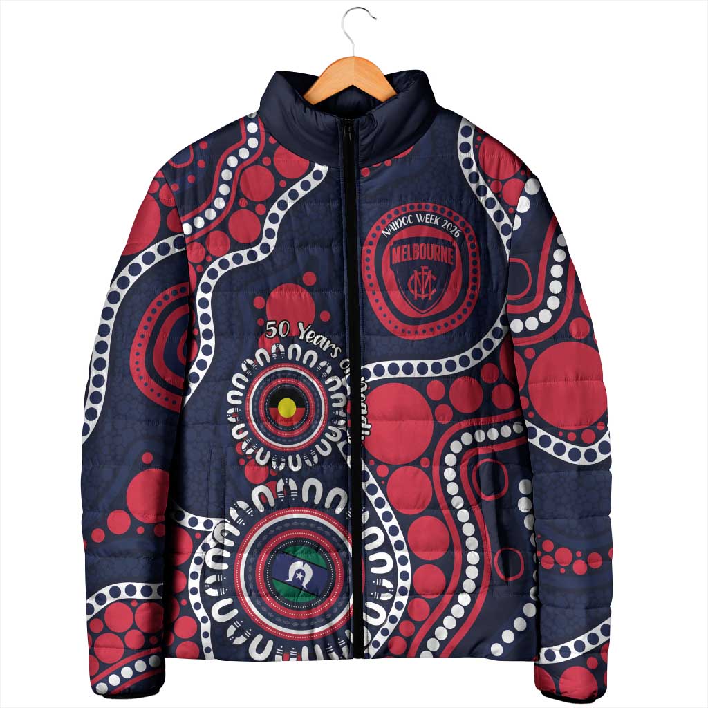Melbourne NAIDOC Week 2026 Personalised Padded Jacket 50 Years of Deadly Aboriginal Art