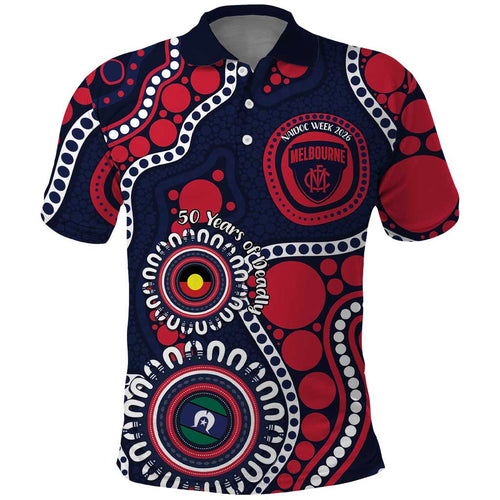 Melbourne NAIDOC Week 2026 Personalised Polo Shirt 50 Years of Deadly Aboriginal Art