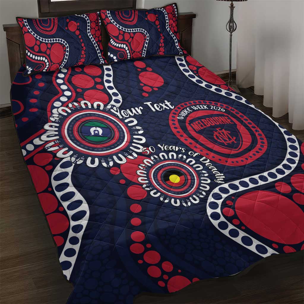 Melbourne NAIDOC Week 2026 Personalised Quilt Bed Set 50 Years of Deadly Aboriginal Art