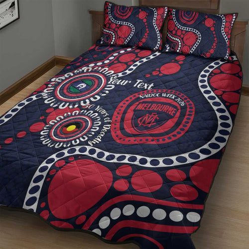 Melbourne NAIDOC Week 2026 Personalised Quilt Bed Set 50 Years of Deadly Aboriginal Art