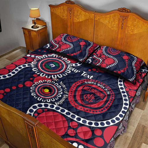 Melbourne NAIDOC Week 2026 Personalised Quilt Bed Set 50 Years of Deadly Aboriginal Art