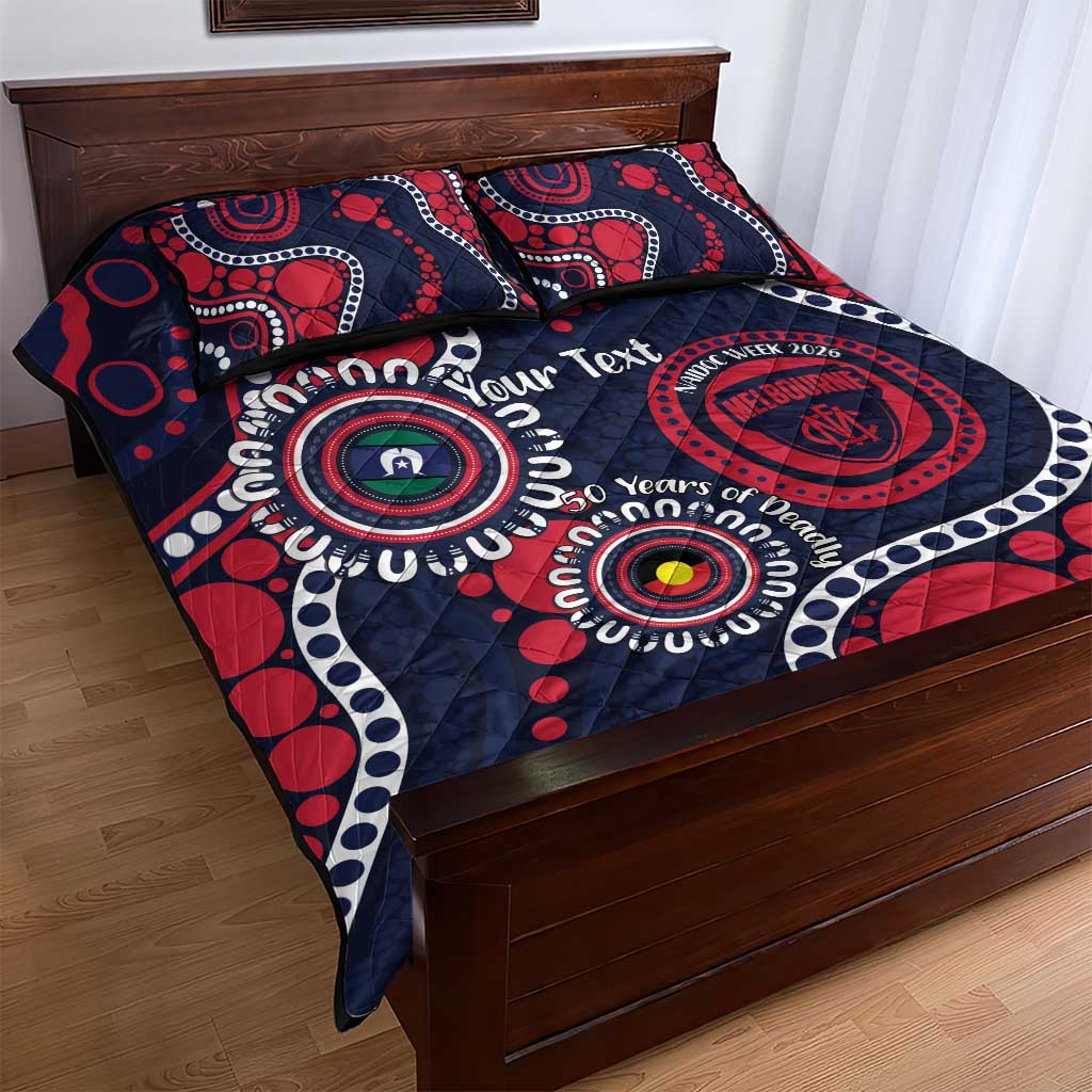 Melbourne NAIDOC Week 2026 Personalised Quilt Bed Set 50 Years of Deadly Aboriginal Art