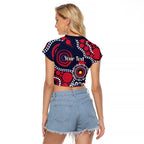 Melbourne NAIDOC Week 2026 Personalised Raglan Cropped T Shirt 50 Years of Deadly Aboriginal Art