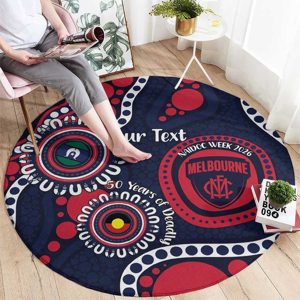 Melbourne NAIDOC Week 2026 Personalised Round Carpet 50 Years of Deadly Aboriginal Art