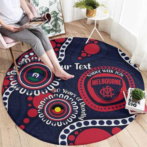 Melbourne NAIDOC Week 2026 Personalised Round Carpet 50 Years of Deadly Aboriginal Art