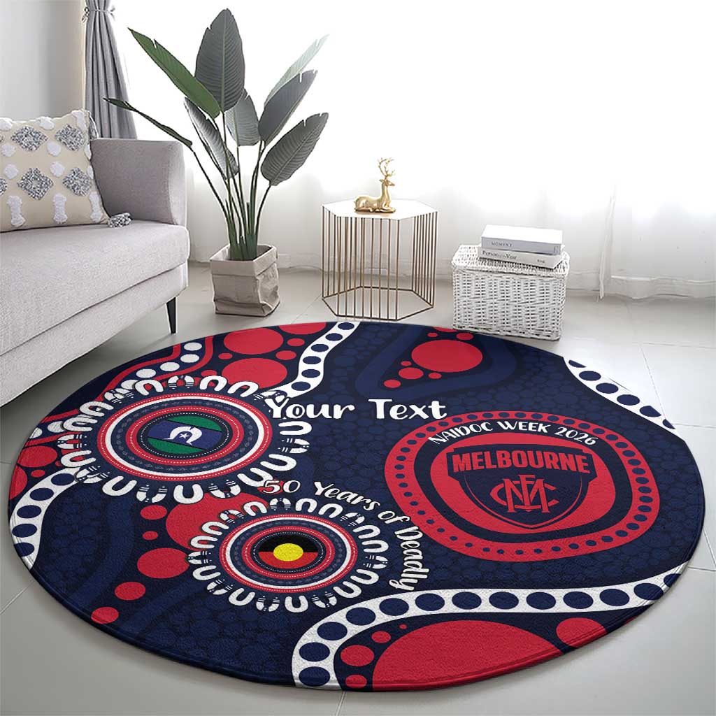 Melbourne NAIDOC Week 2026 Personalised Round Carpet 50 Years of Deadly Aboriginal Art