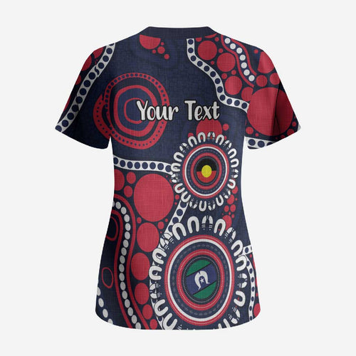 Melbourne NAIDOC Week 2026 Personalised Scrub Top 50 Years of Deadly Aboriginal Art