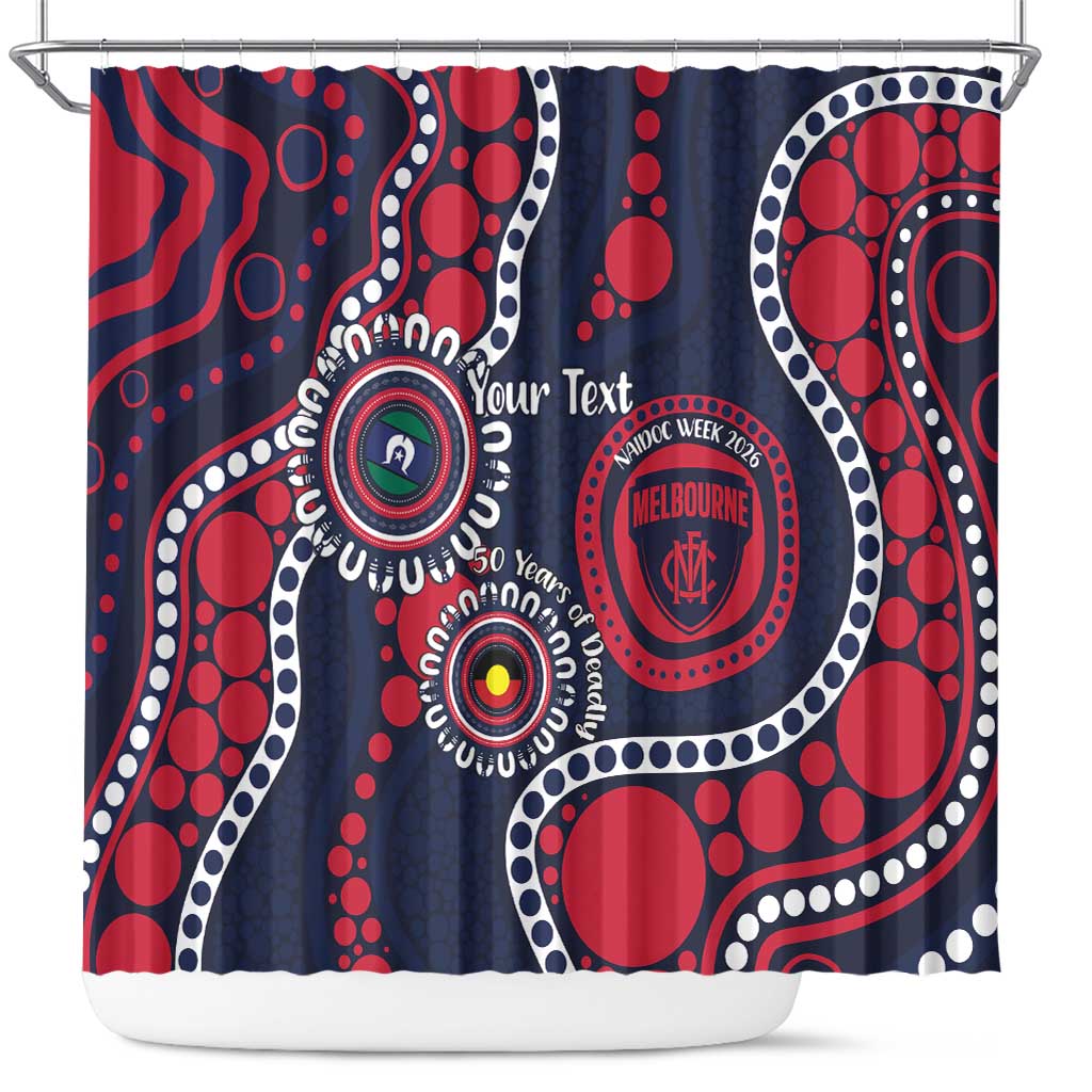 Melbourne NAIDOC Week 2026 Personalised Shower Curtain 50 Years of Deadly Aboriginal Art