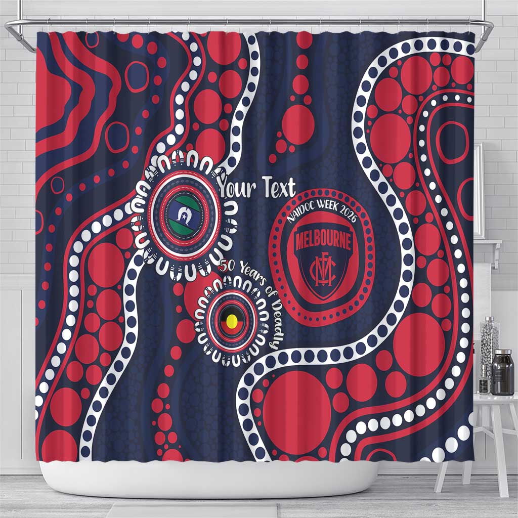 Melbourne NAIDOC Week 2026 Personalised Shower Curtain 50 Years of Deadly Aboriginal Art