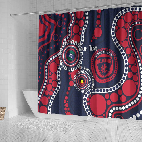 Melbourne NAIDOC Week 2026 Personalised Shower Curtain 50 Years of Deadly Aboriginal Art