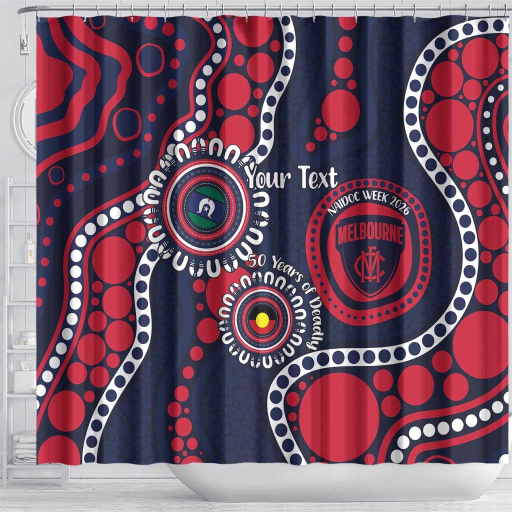 Melbourne NAIDOC Week 2026 Personalised Shower Curtain 50 Years of Deadly Aboriginal Art
