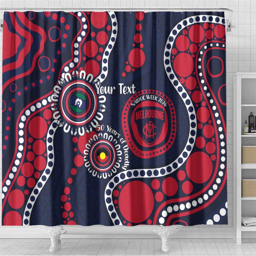 Melbourne NAIDOC Week 2026 Personalised Shower Curtain 50 Years of Deadly Aboriginal Art