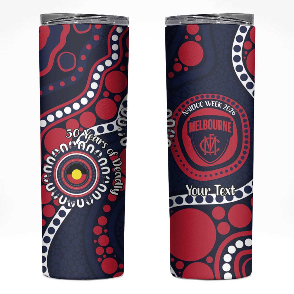 Melbourne NAIDOC Week 2026 Personalised Skinny Tumbler 50 Years of Deadly Aboriginal Art