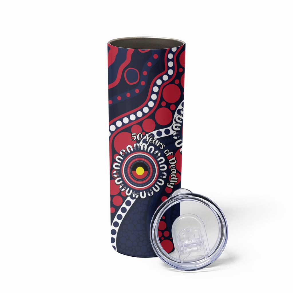 Melbourne NAIDOC Week 2026 Personalised Skinny Tumbler 50 Years of Deadly Aboriginal Art