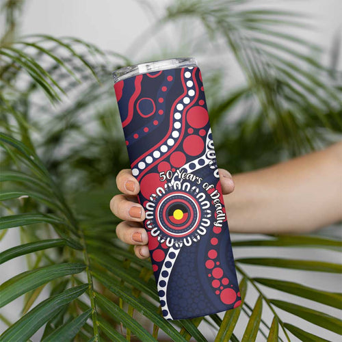 Melbourne NAIDOC Week 2026 Personalised Skinny Tumbler 50 Years of Deadly Aboriginal Art