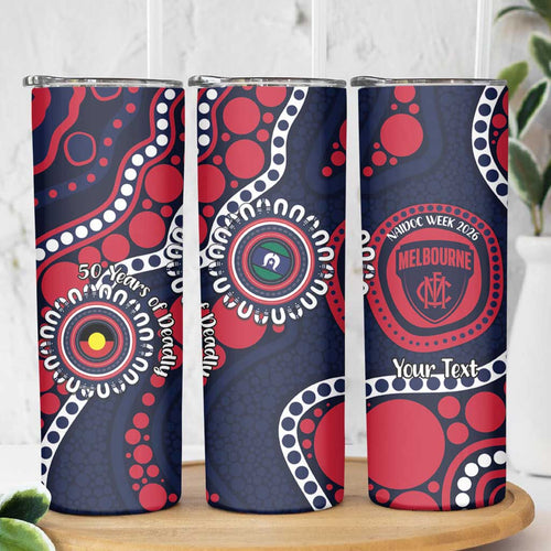 Melbourne NAIDOC Week 2026 Personalised Skinny Tumbler 50 Years of Deadly Aboriginal Art