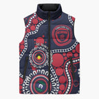 Melbourne NAIDOC Week 2026 Personalised Sleeveless Puffer Jacket 50 Years of Deadly Aboriginal Art