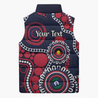 Melbourne NAIDOC Week 2026 Personalised Sleeveless Puffer Jacket 50 Years of Deadly Aboriginal Art