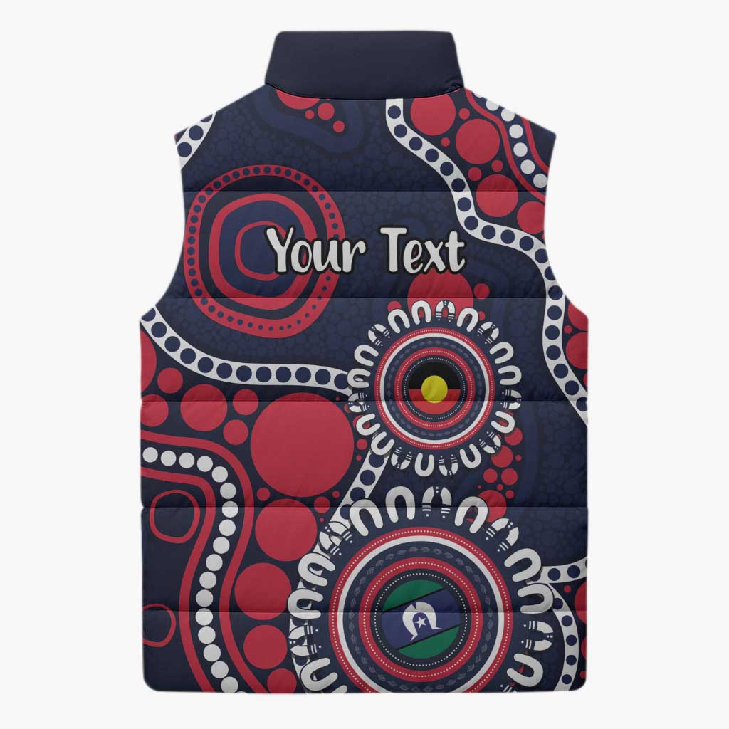 Melbourne NAIDOC Week 2026 Personalised Sleeveless Puffer Jacket 50 Years of Deadly Aboriginal Art