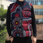 Melbourne NAIDOC Week 2026 Personalised Sleeveless Puffer Jacket 50 Years of Deadly Aboriginal Art