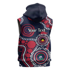 Melbourne NAIDOC Week 2026 Personalised Sleeveless Zip Hoodie 50 Years of Deadly Aboriginal Art