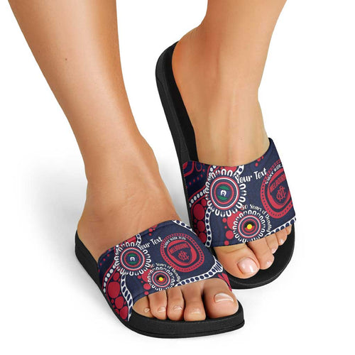 Melbourne NAIDOC Week 2026 Personalised Slide Sandals 50 Years of Deadly Aboriginal Art