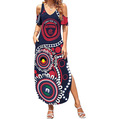 Melbourne NAIDOC Week 2026 Personalised Summer Maxi Dress 50 Years of Deadly Aboriginal Art