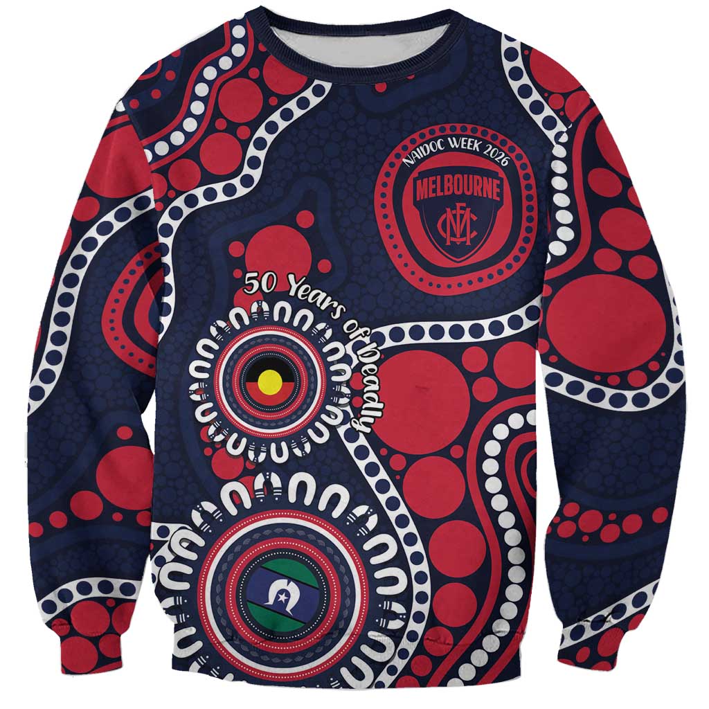 Melbourne NAIDOC Week 2026 Personalised Sweatshirt 50 Years of Deadly Aboriginal Art