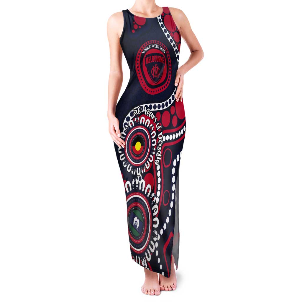 Melbourne NAIDOC Week 2026 Personalised Tank Maxi Dress 50 Years of Deadly Aboriginal Art