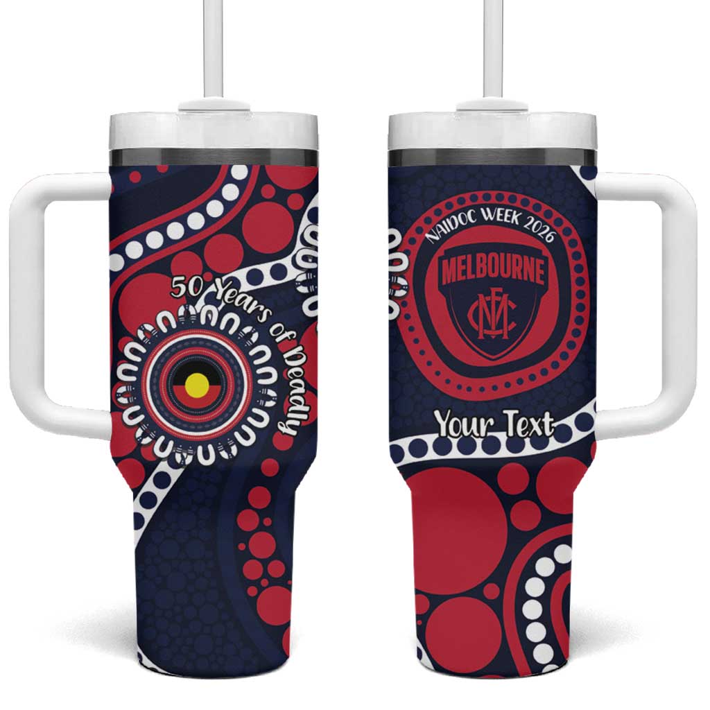 Melbourne NAIDOC Week 2026 Personalised Tumbler With Handle 50 Years of Deadly Aboriginal Art