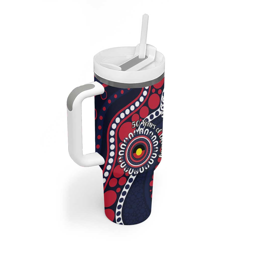 Melbourne NAIDOC Week 2026 Personalised Tumbler With Handle 50 Years of Deadly Aboriginal Art