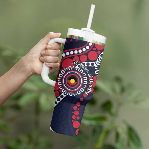 Melbourne NAIDOC Week 2026 Personalised Tumbler With Handle 50 Years of Deadly Aboriginal Art