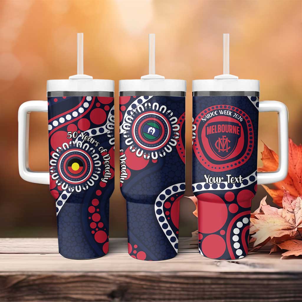 Melbourne NAIDOC Week 2026 Personalised Tumbler With Handle 50 Years of Deadly Aboriginal Art