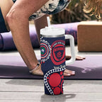 Melbourne NAIDOC Week 2026 Personalised Tumbler With Handle 50 Years of Deadly Aboriginal Art