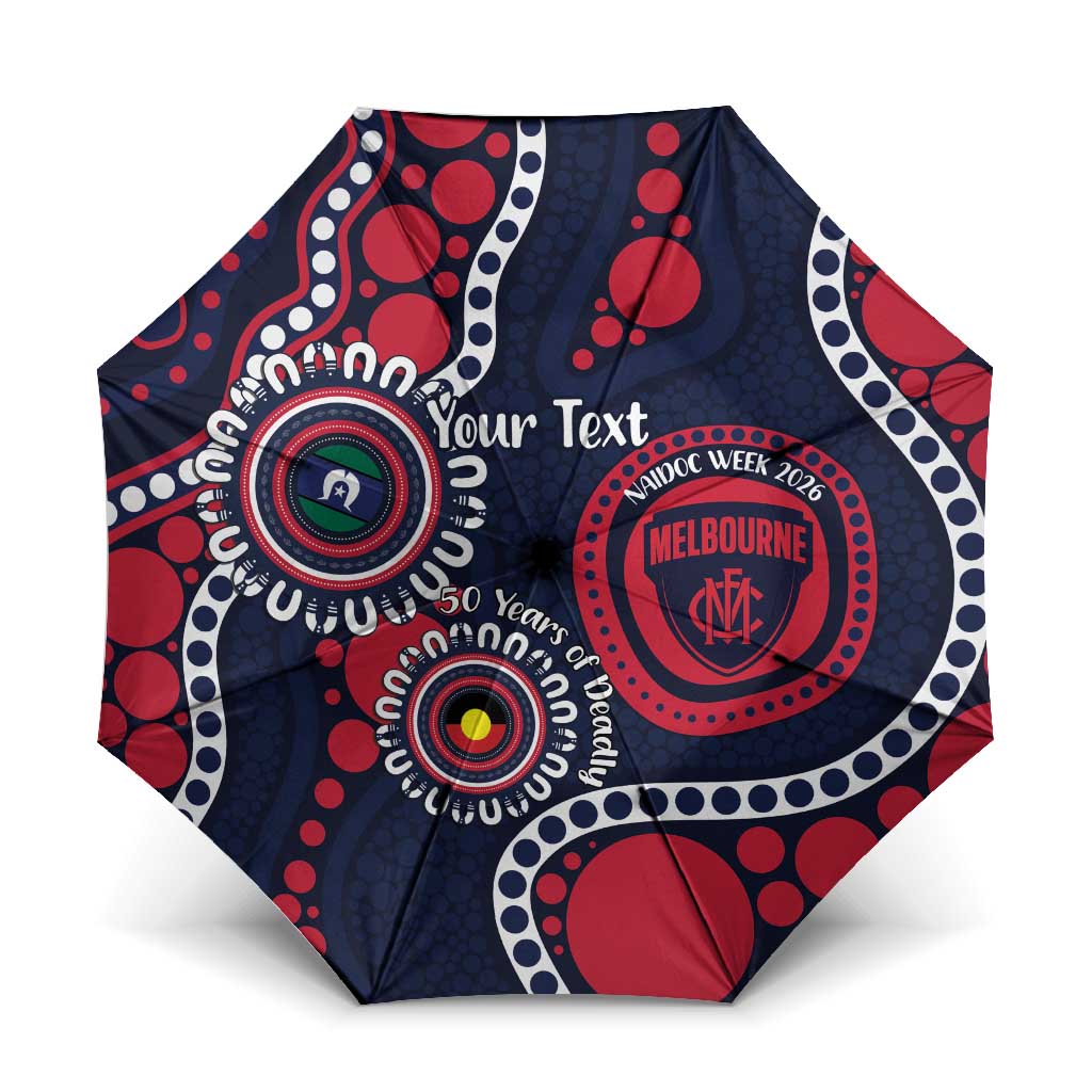 Melbourne NAIDOC Week 2026 Personalised Umbrella 50 Years of Deadly Aboriginal Art