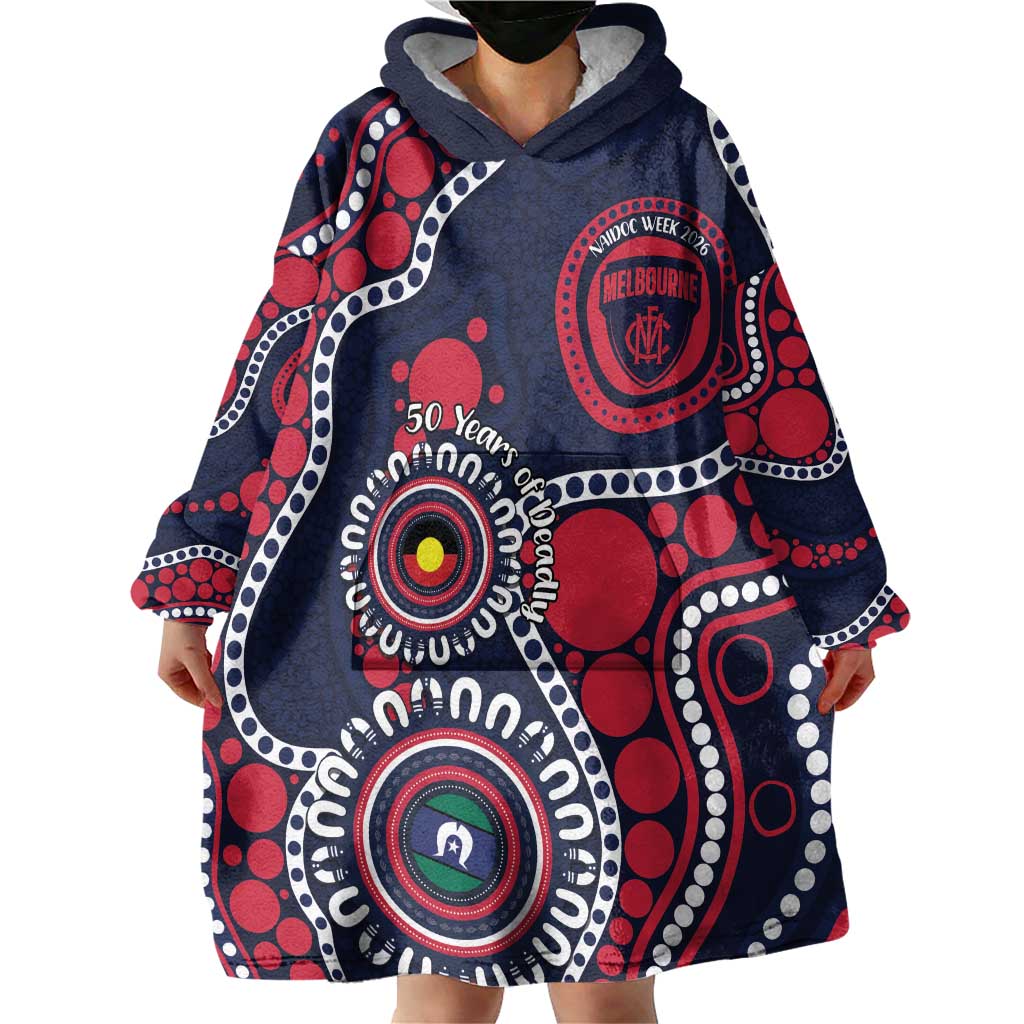 Melbourne NAIDOC Week 2026 Personalised Wearable Blanket Hoodie 50 Years of Deadly Aboriginal Art