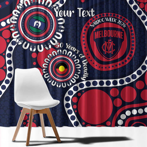 Melbourne NAIDOC Week 2026 Personalised Window Curtain 50 Years of Deadly Aboriginal Art