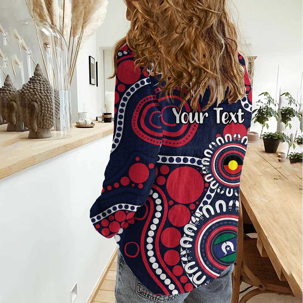 Melbourne NAIDOC Week 2026 Personalised Women Casual Shirt 50 Years of Deadly Aboriginal Art