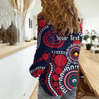 Melbourne NAIDOC Week 2026 Personalised Women Casual Shirt 50 Years of Deadly Aboriginal Art