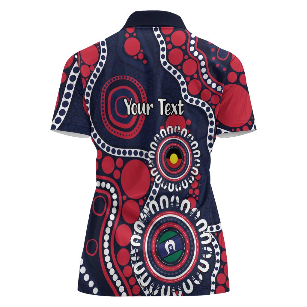 Melbourne NAIDOC Week 2026 Personalised Women Polo Shirt 50 Years of Deadly Aboriginal Art