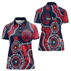 Melbourne NAIDOC Week 2026 Personalised Women Polo Shirt 50 Years of Deadly Aboriginal Art