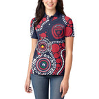 Melbourne NAIDOC Week 2026 Personalised Women Polo Shirt 50 Years of Deadly Aboriginal Art