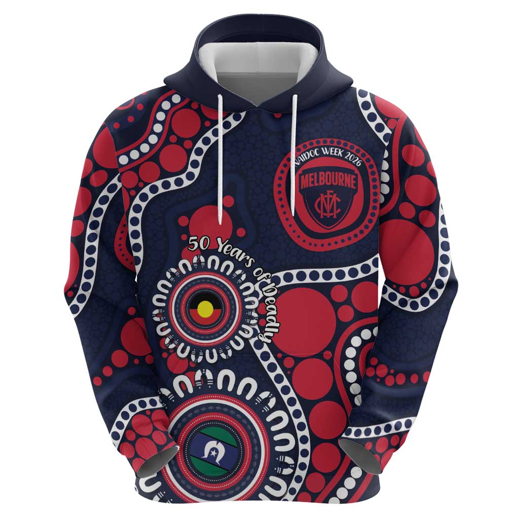 Melbourne NAIDOC Week 2026 Personalised Zip Hoodie 50 Years of Deadly Aboriginal Art