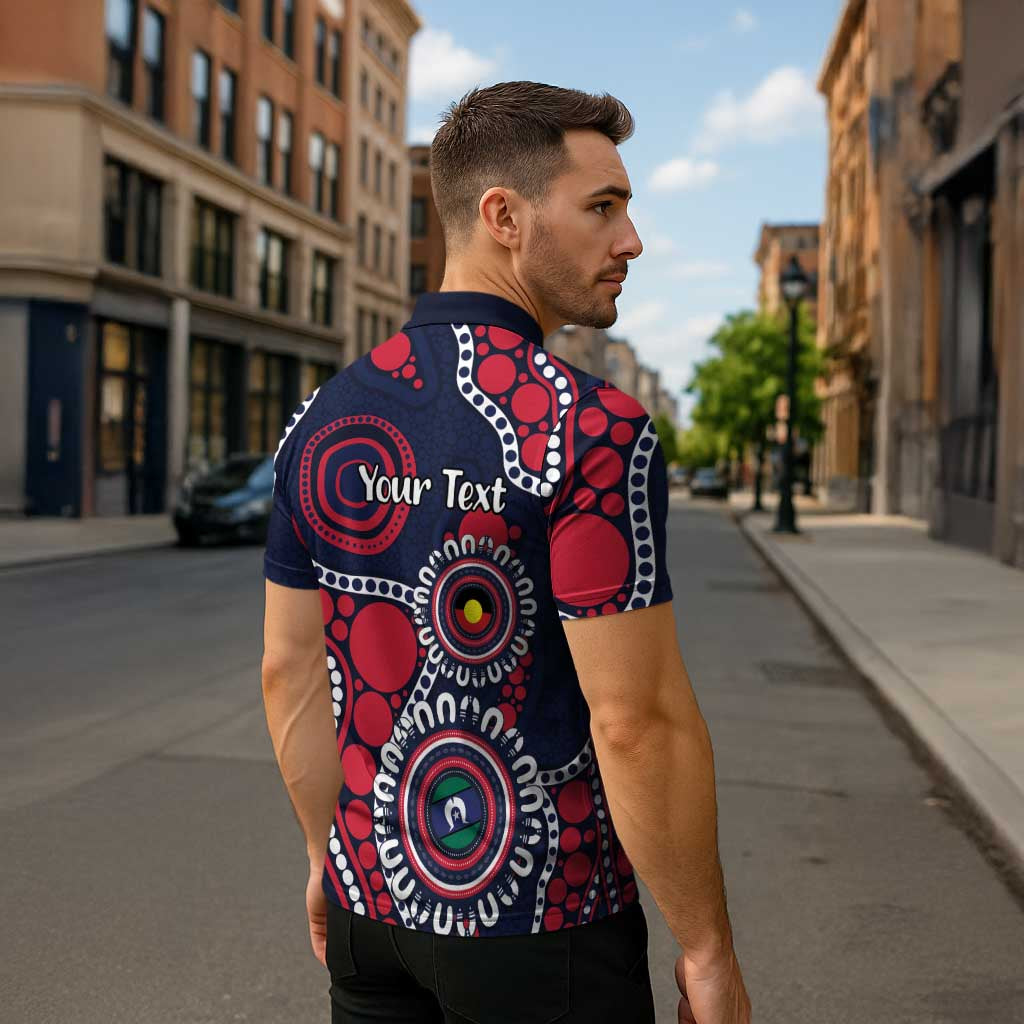 Melbourne NAIDOC Week 2026 Personalised Zipper Polo Shirt 50 Years of Deadly Aboriginal Art